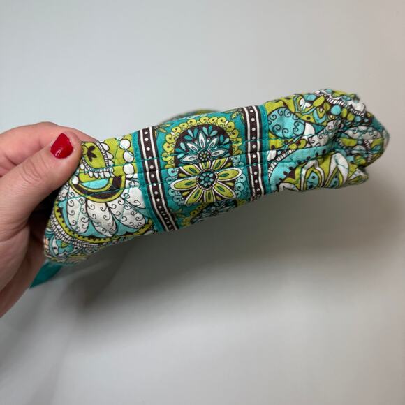 Vera Bradley Peacock Paisley Print Makeup Bag with Handles PVC Lined - Picture 3 of 8